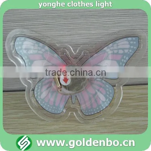 Butterfly pattern PVC patch with LED for clothing