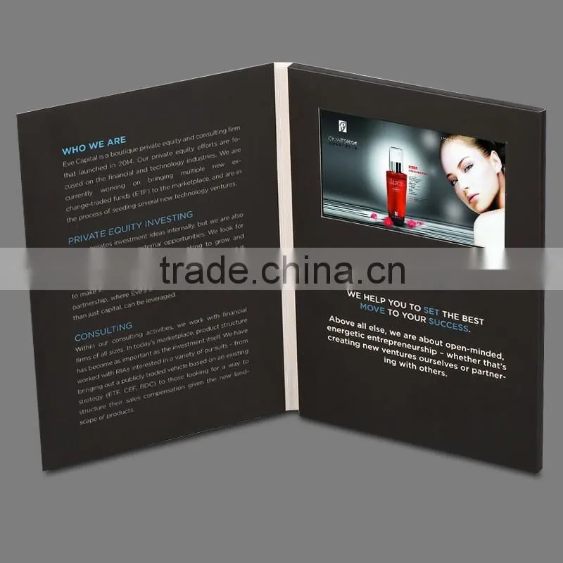 free sample 5 inch video brochure for various use