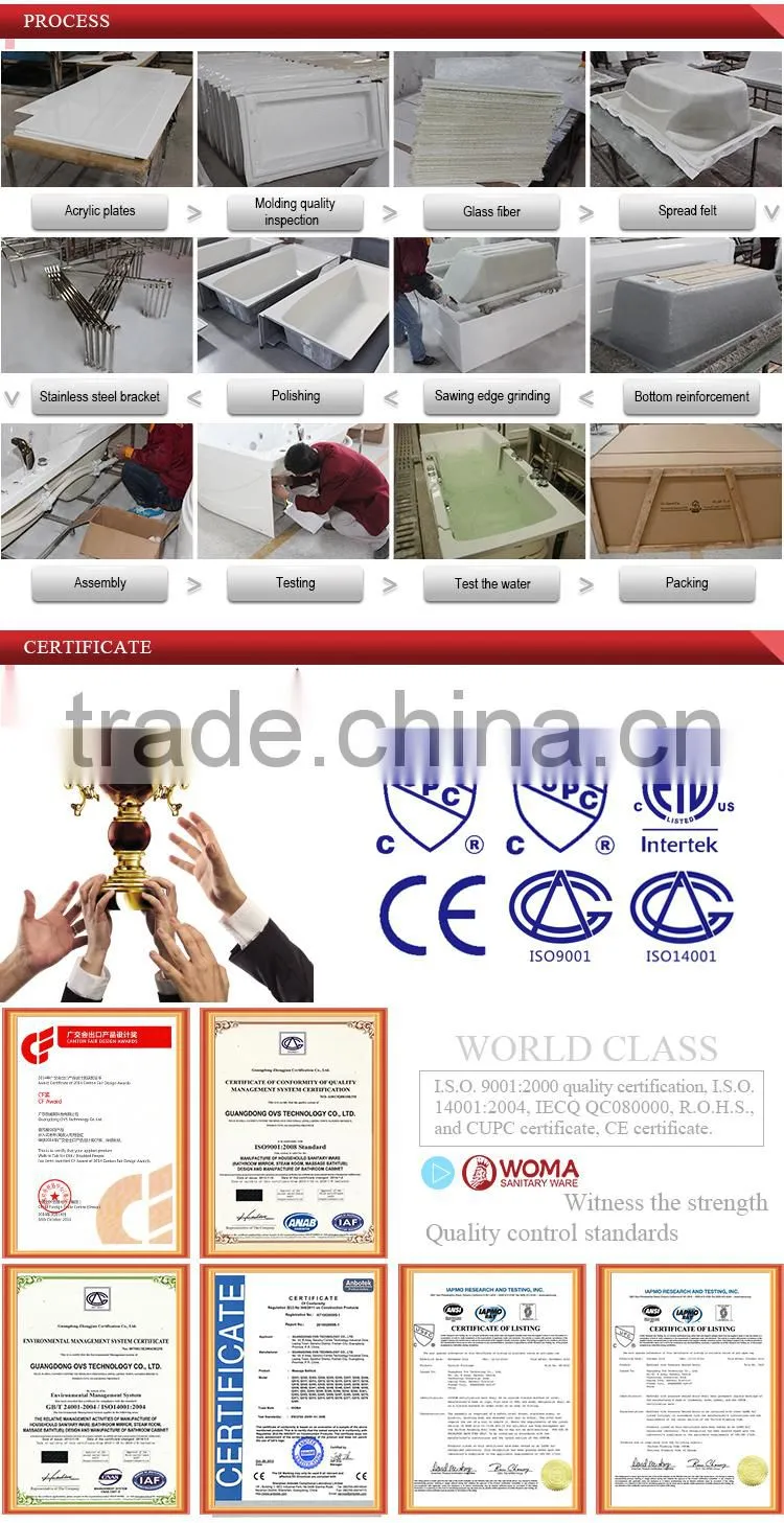 Q322M cupc acrylic bathtub/ cheap air bubbles massage bathtub