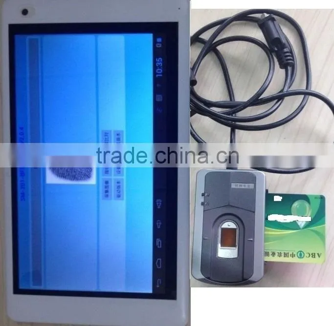 biometric time clock of FTP604 android Tablet PC with Fingerprint Identity card reader Sm2D