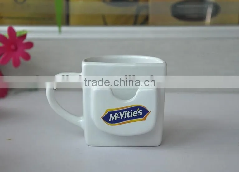 Keylink promotional stoneware biscuit mug with logo