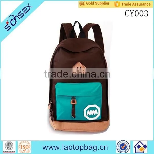 cheap promotional canvas rucksack for school girls
