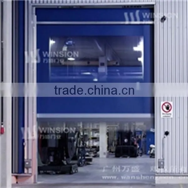 High speed sliding door roll up garage door