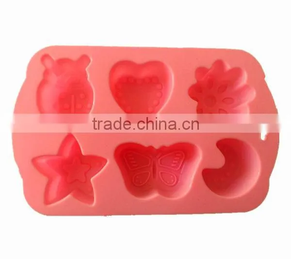 factory wholesaler cheap price lovely silicone mold ice cube tray