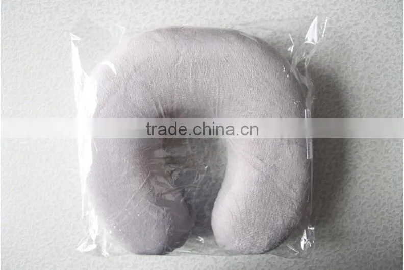 100% polyester u shape pillow for custom neck pillow travel neck pillow LS-U-024-D