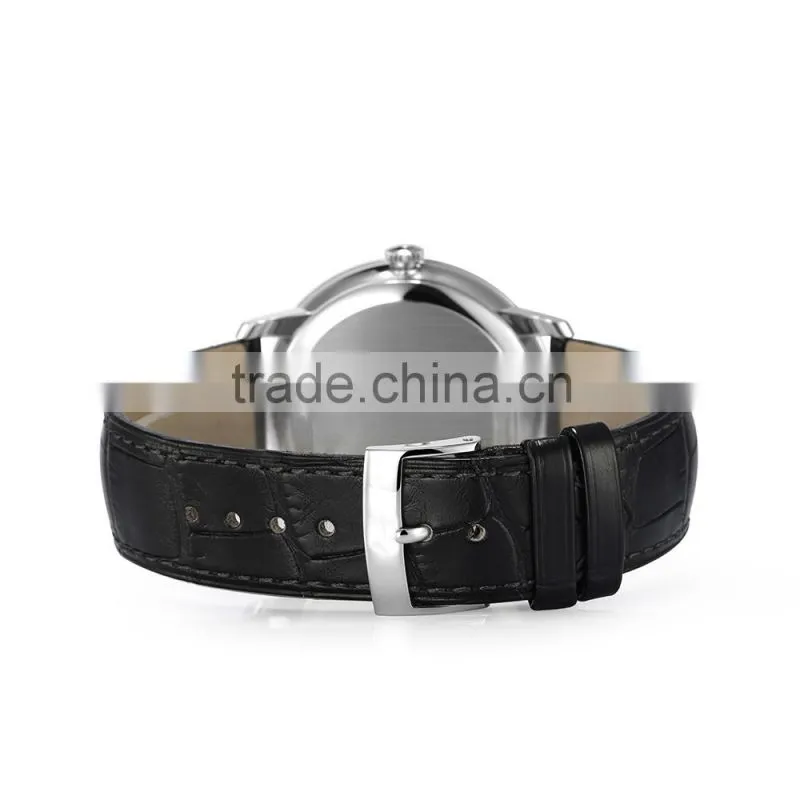 New simple leather band watches men luxury brand