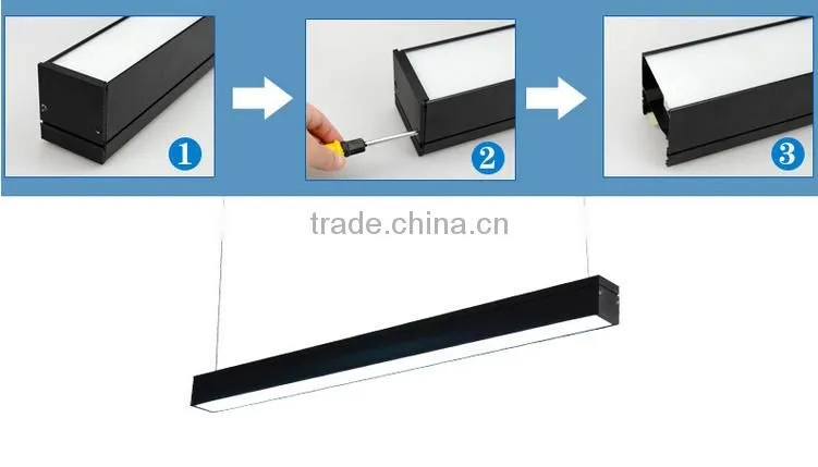110lm/w aluminum shape surface mounted led light linear 30w 40w 60w led pendant light ,linear led lamps