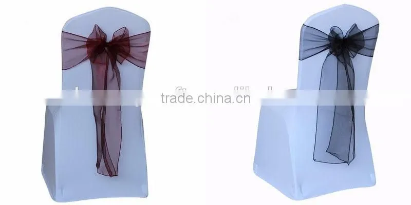 Colorful organza spandex chair sashes for wedding party hotel wholesale