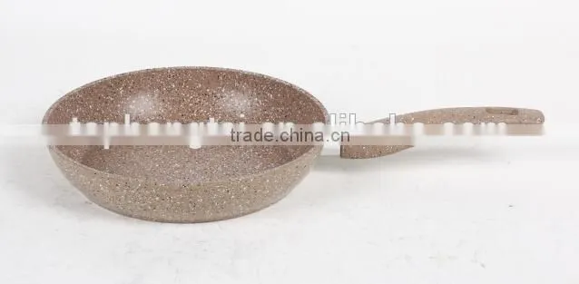 Aluminium forged marble stone coating frying pan