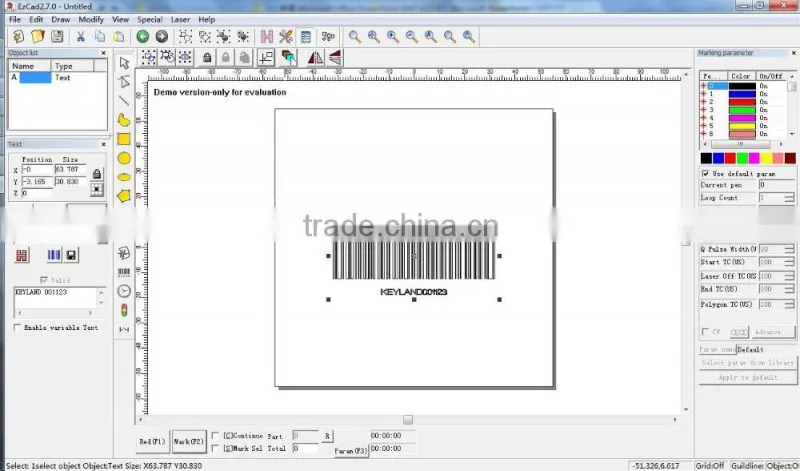 Keyland Laser Galvano Fiber Marker for Making and Marking Plate Gold