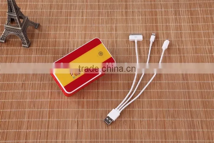 World Cup 2014 mobile power bank supply general charger as gift wholesale 10000mAh