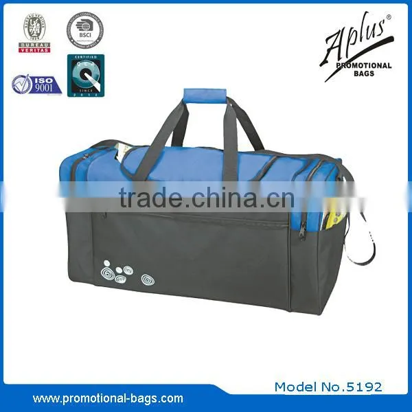 large volume duffel bag with mesh pockets padded handle