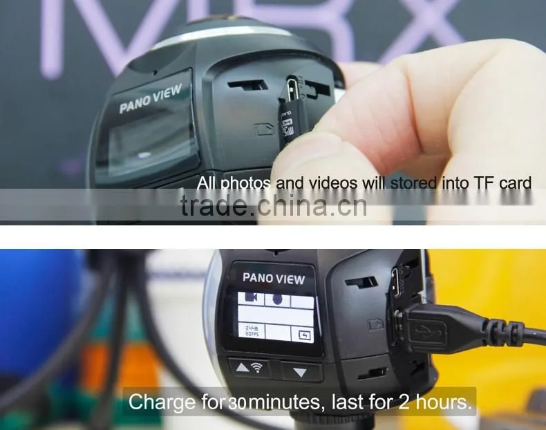 Hot new products 8MP 360 degree Panoramic HD Action Camera waterproof