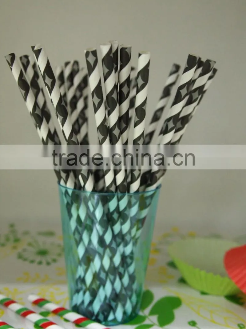 Disposable straw paper with different colors and sizes
