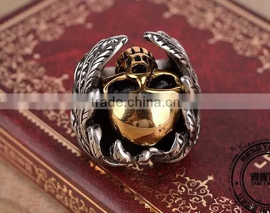 new Man's Titanium steel Men'sThe Expendables skull ring