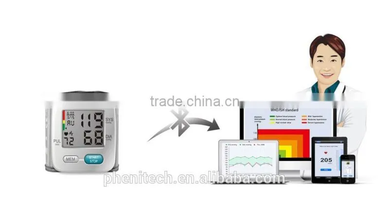 Blood pressure monitor wrist type with bluetooth function
