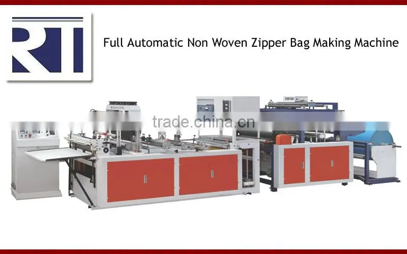 Professional and High Quality Full Automatic Non Woven Zipper Bag Making Machinery