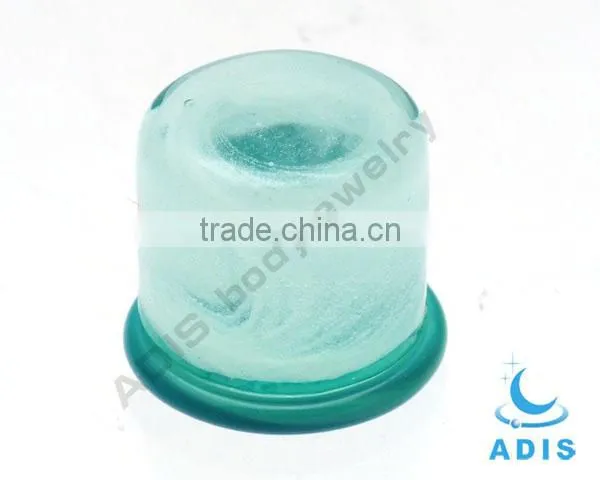 Wholesale New-design ear expander piercing jewelry 00 gauge Glass plug