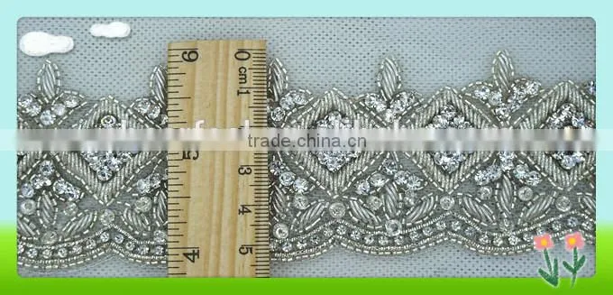 Guangzhou garment accessories and beaded trims for wedding dress