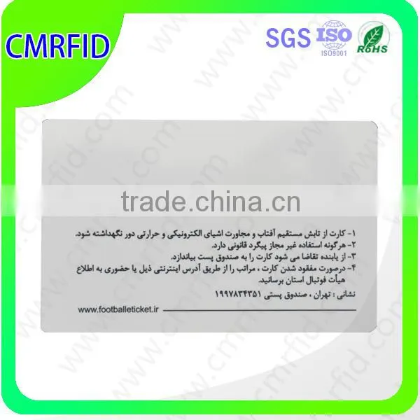 CR80 CMYK printing smart id card/pvc business card/transparent id card