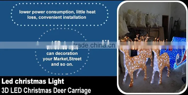 2016 Led Fancy Light Deer Motif Light 3d For Christmas