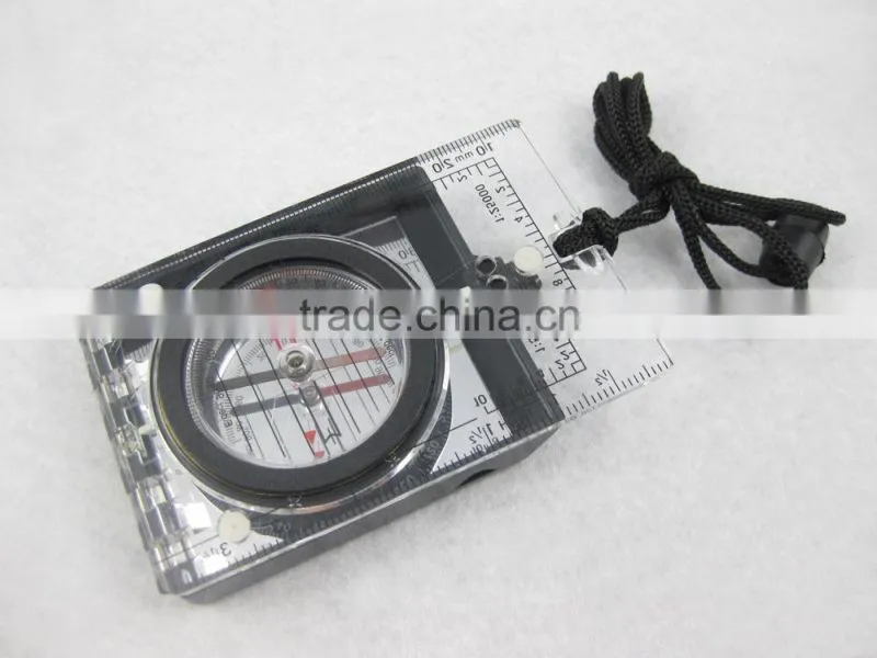 Map mirror compass with built in clinometer/Transparent Camping Map Compass