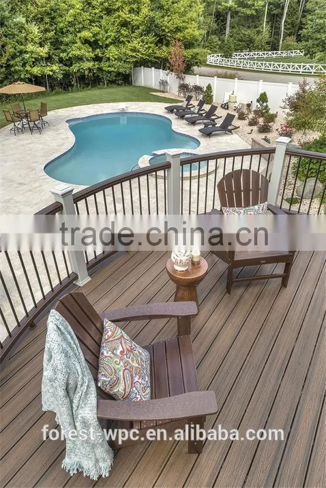 2015 new outdoor wpc crack-resistant decking/wpc decking outdoor