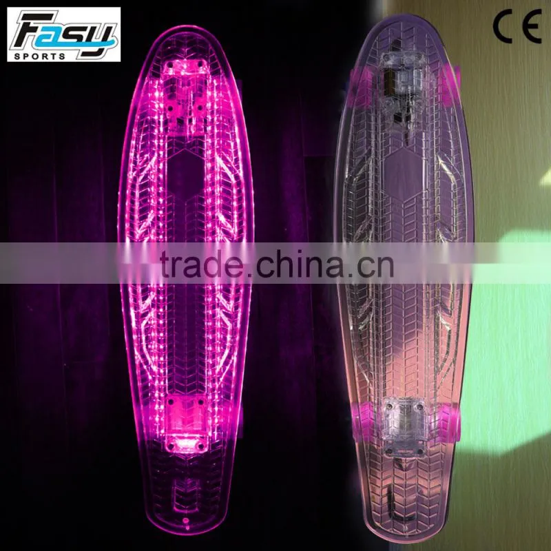 Fasy professional LED skateboard with PP material