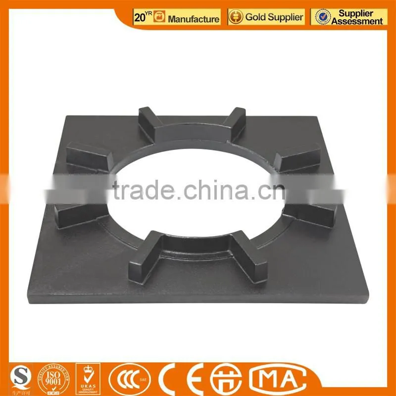 china supplier cast iron grate gas burner cooktop parts in cast iron series