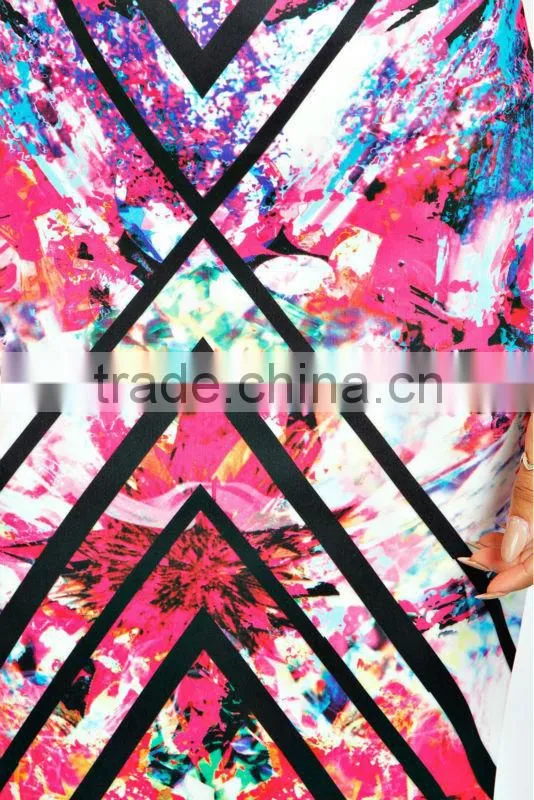 Fashion Digital Print Scuba Pencil Skirt