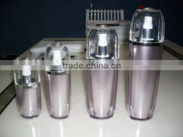 Egg-shaped Acrylic cream Jar & Lotion Bottle