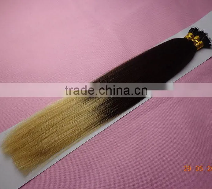 Nano ring virgin remy hair extension ombre bundles hair weaves two tone ombre colored hair weave bundles