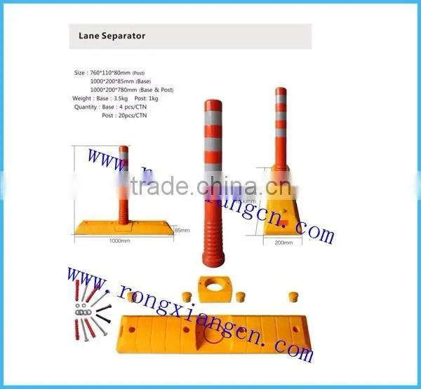 New design Traffic Plastic Lane Separator for Road Divider