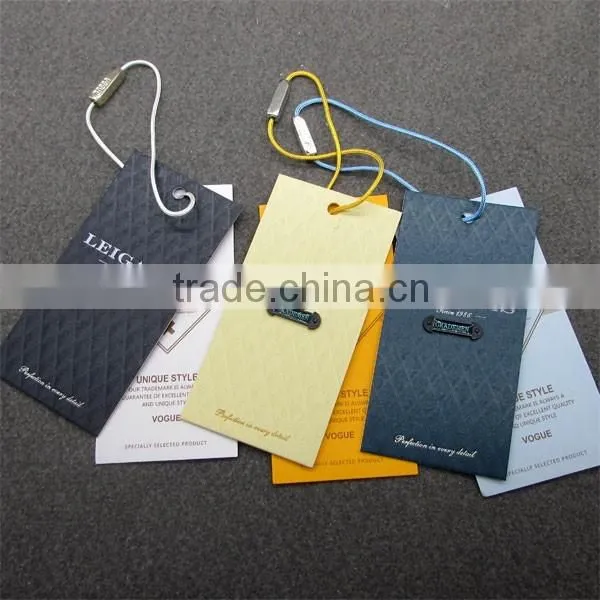 Debossed Diamond Grain Hangtags With String