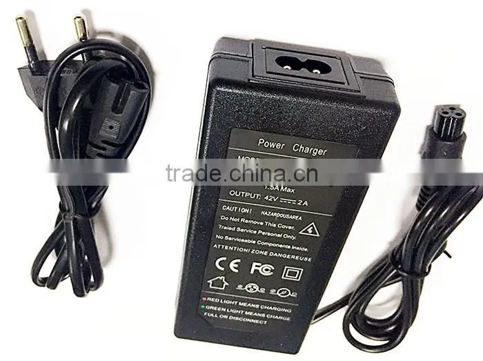 Wholesale 42v 2a electric bike balance drift scooter us battery charger adapter