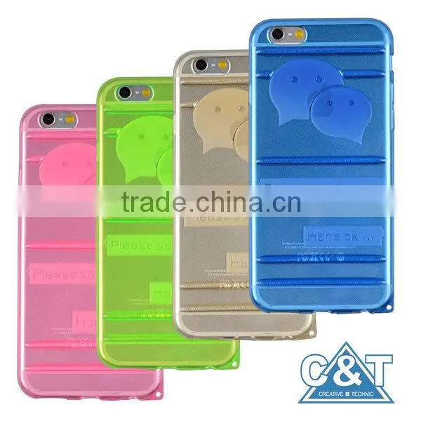 C&T New style popular slim transparent tpu mobile phone shell for iphone 6s