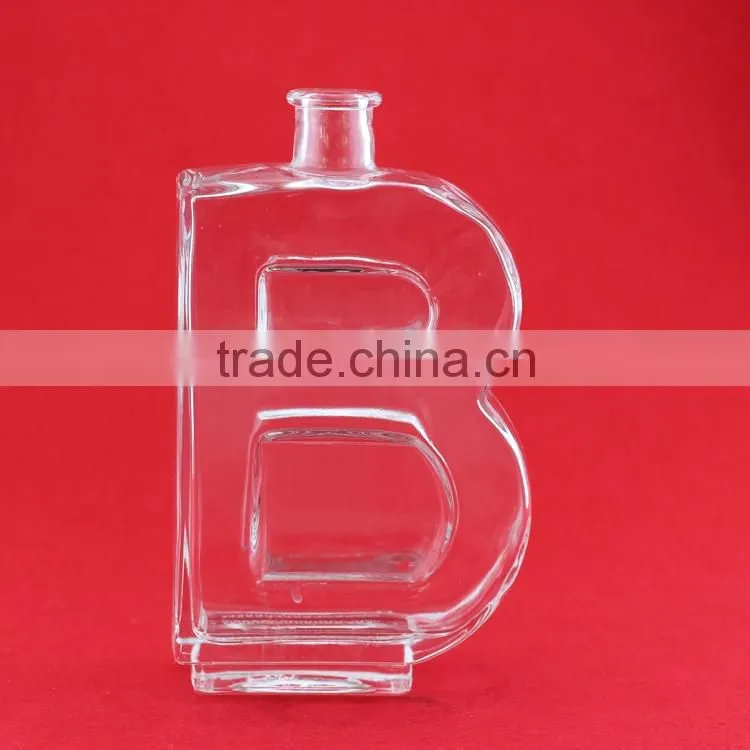 Best price frost blue printing bottles screw thread mouth bottles thick bottom 700ml bottles