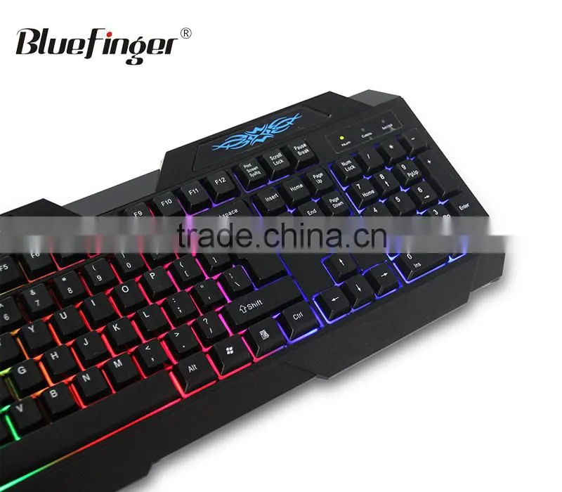 Shenzhen Factory cheaper USB wired Rainbow led backlit gaming keyboard