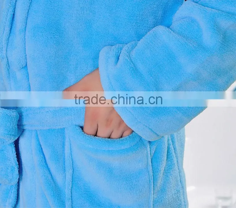 100 polyester coral fleece winter overalls robe with new style