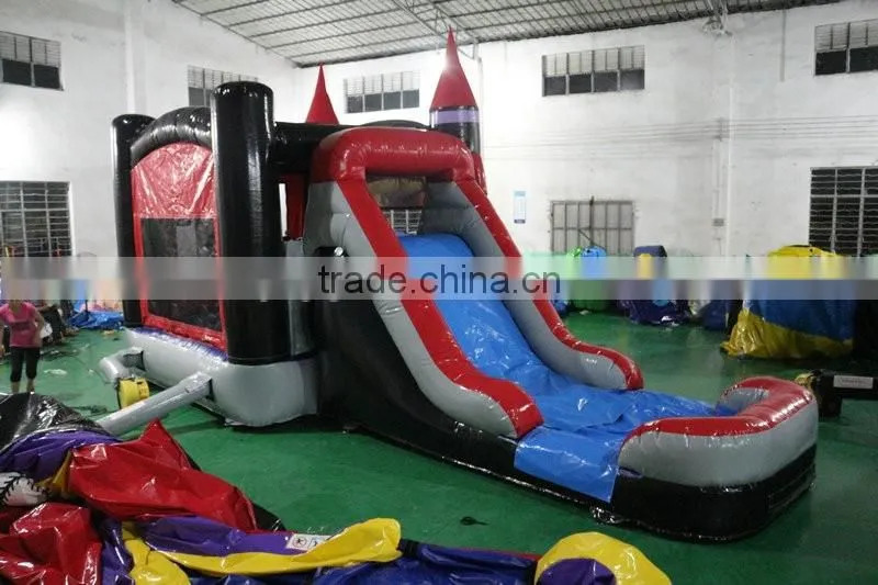 2016 selling popular rocket water slide combo inflatable combo for kids