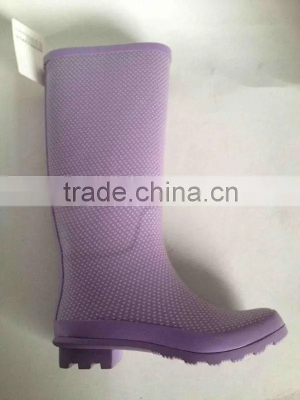 knee high 100% natural ladies elegance rain boots