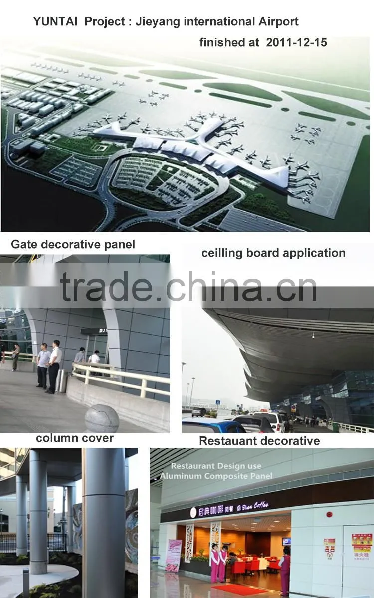 PVDF aluminum composite pane wall cladding ACP sheets supplier