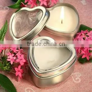 Colorful heart tealight candles