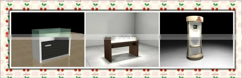 Wooden jewelry showcase with lighting/Black paint finished wooden case