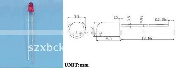 3mm LED Diode red color