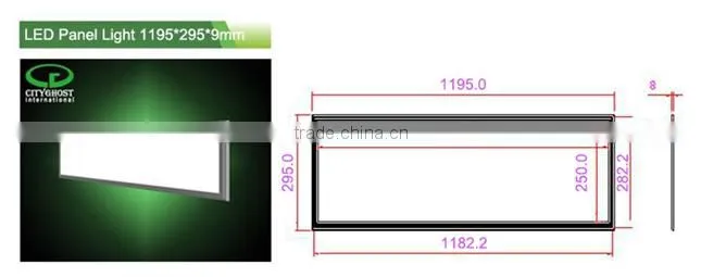 3000K/4000K/5000K/6000K 36W 1~10V Dimmable LED Panel Light 120x30 with TUV CE SAA