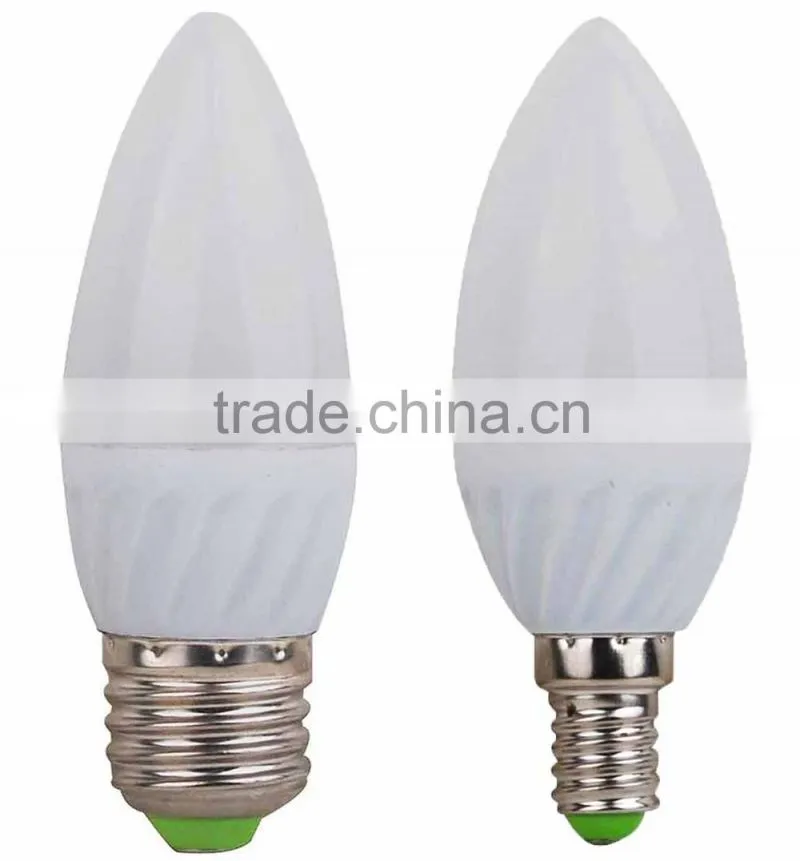 Aluminum heat sink e27/b22/e14 led candle lighting 3w led candle lamp e14 dimmable