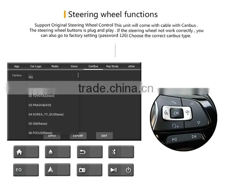 Android 5.1.1 car dvd player GPS 1080p video decoding