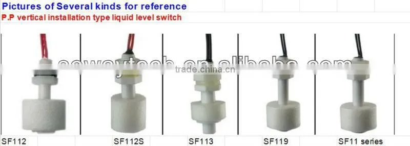 Vertical liquid float switch
