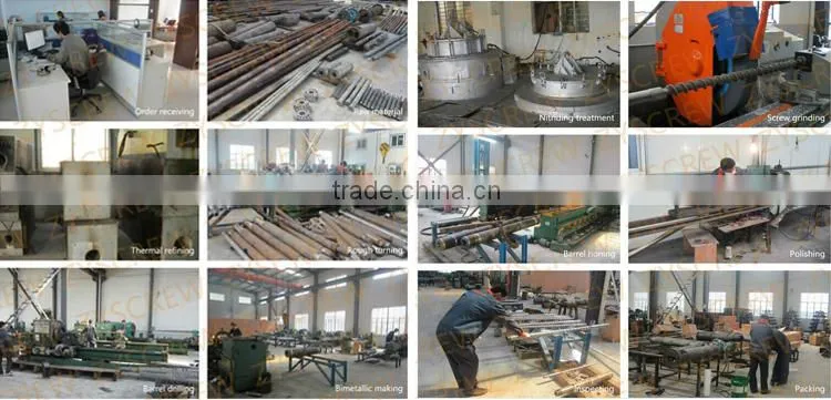 Plastic machine/machinery extruder conical screw barrel / set for PVC plastic products